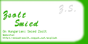 zsolt smied business card